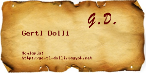 Gertl Dolli névjegykártya